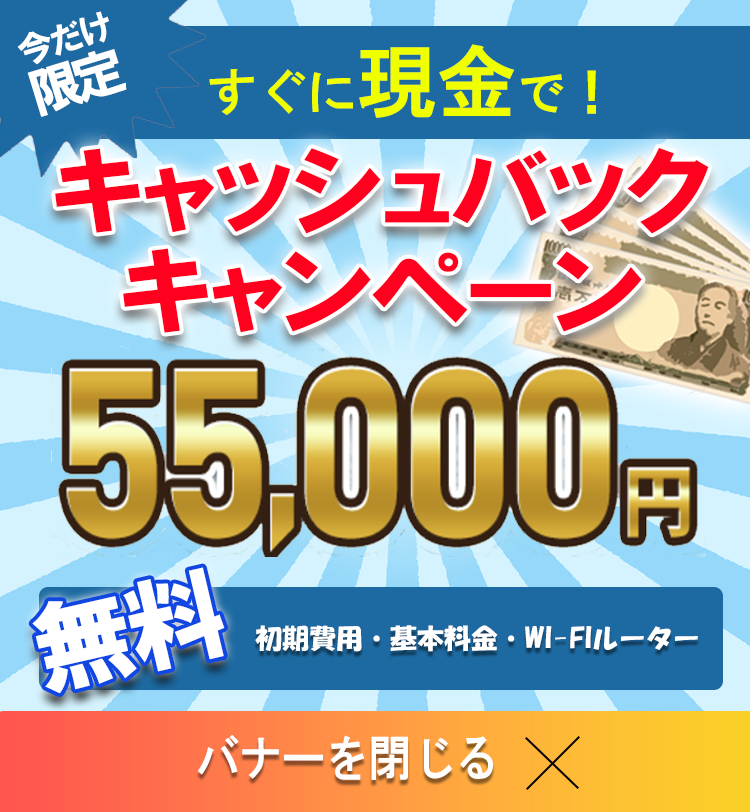 キャッシュバックキャンペーン